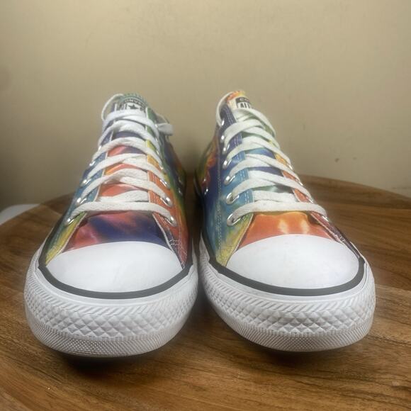 Converse All Star Mens Tie Dye Rainbow Multicolor Swirl Size 10 Low Top Shoes - Picture 4 of 10